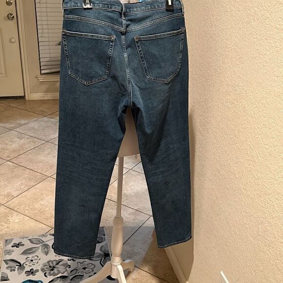 Everlane Men's 31x30 Tapered Straight Leg Jeans Medium Wash Distressed Denim New - Picture 3 of 7